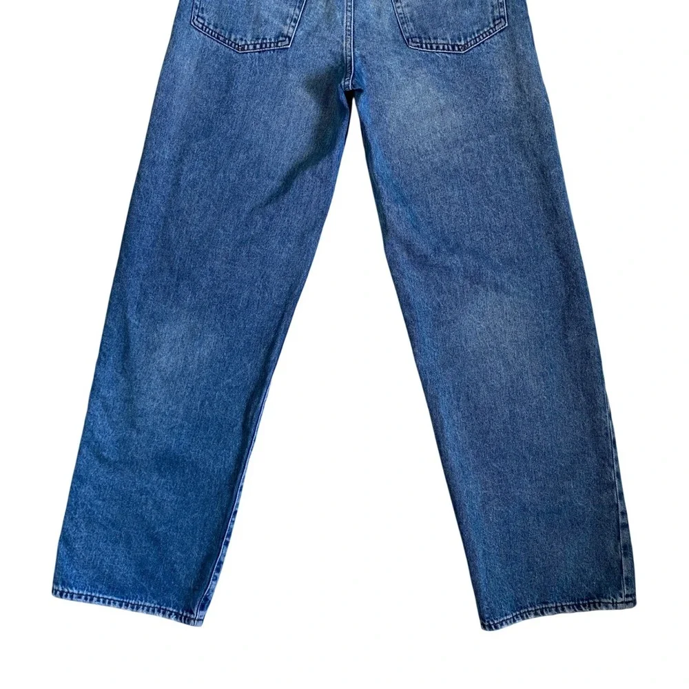 Gap Teen 90s Loose Fit Distressed Blue Jeans Size 16 Medium Destroy 824650-00